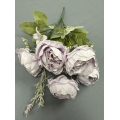 Mini Peony Bouquet Lavender (5) 12"